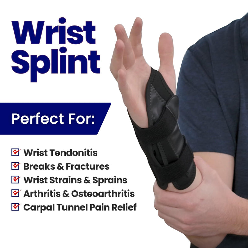 [Australia - AusPower] - Carpal Tunnel Wrist Brace Night Support | Arm Brace Wrist Guard | Wrist Splint & Hand Brace | Carpal Tunnel Syndrome & Wrist Tendonitis Pain Relief Forearm Compression | Men Women (Right Wrist Brace) Fits Most Right 