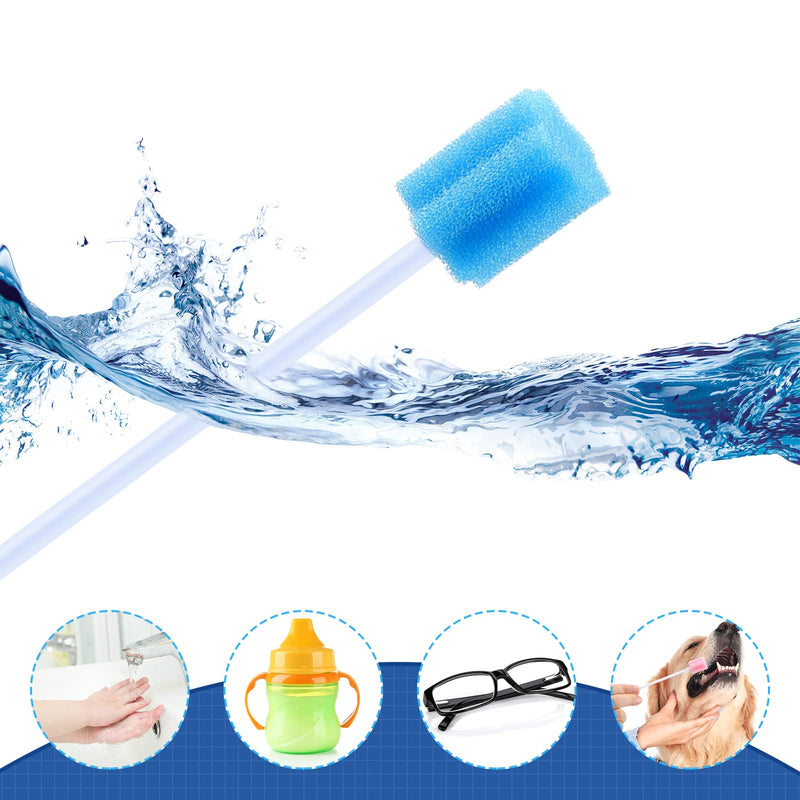 [Australia - AusPower] - TrelaCo 500 Pcs Toothettes Oral Swabs Bulk Disposable Mouth Swabs Multicolor Sponge Individually Wrapped for Elderly Adults Oral Cavity Mouth Cleaning(Plum Blossom) Plum Blossom 