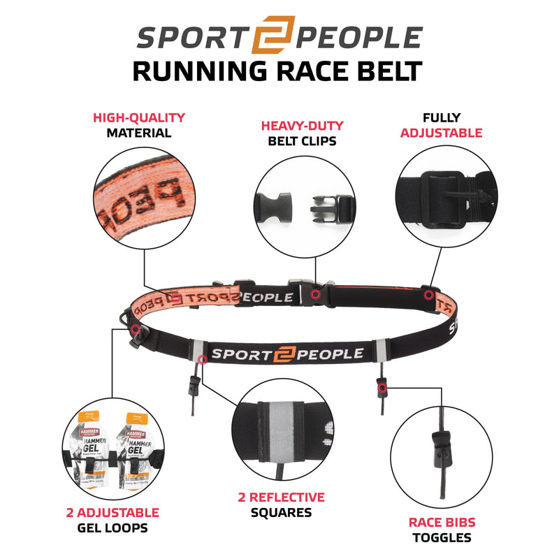 [Australia - AusPower] - Running Belt for Women and Men, Reflective Phone Holder, No Bounce Running Fanny Pack, Waist band, Fitness Storage Belt, Reflective Runners belt, Money belt (Grey Steel + Race belt Set) Grey Steel + Race belt Set 