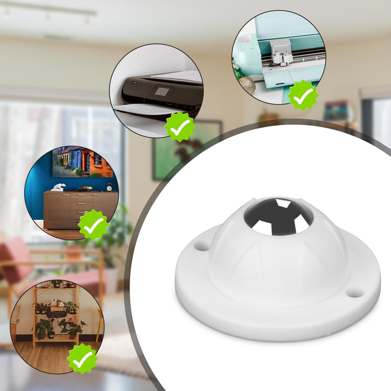 [Australia - AusPower] - 4pcs Mini Caster Wheels for Cricut Maker/Explore Air, Self Adhesive Roller Ball Transfer Bearings 360°Rotation Ball Casters Universal Sticky Pulley Wheels for Silhouette Cameo 4/ Portrait 3 