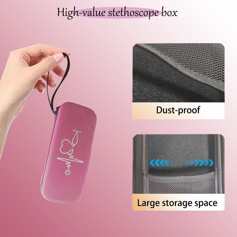 [Australia - AusPower] - Stethoscope Storage Case for 3M Littmann Classic Diagnostic Stethoscope. Compatible with Littmann Cardiology Stethoscopes, The Perfect Accessory for Medical Students and Nurses(Red) 