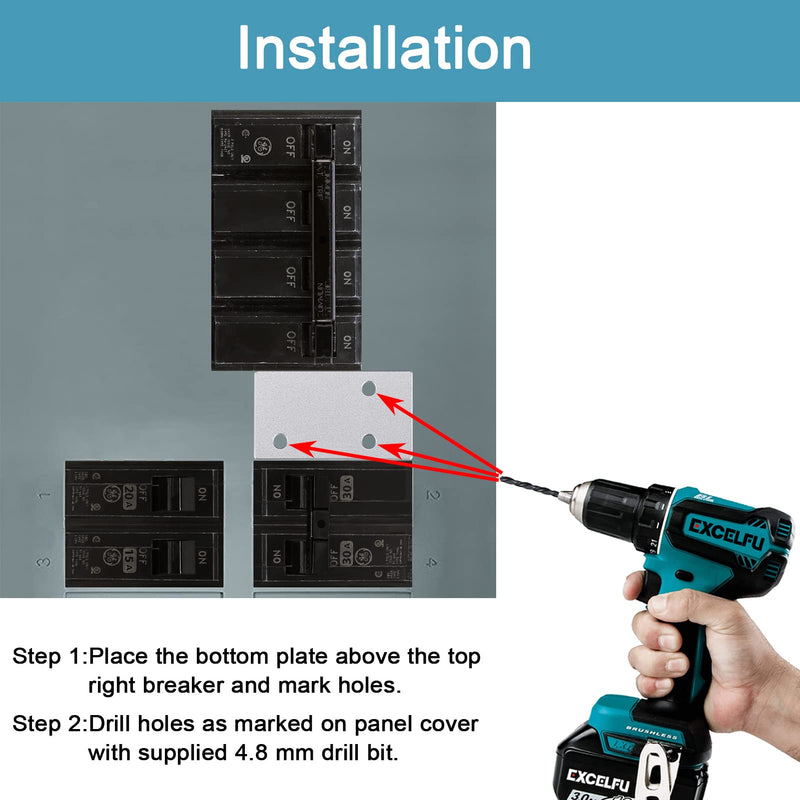[Australia - AusPower] - Generator Interlock Kit Compatible with General Electric GE 150 or 200 Amp Panels, Generator Electrical Interlock Kit, 1 1/4 Inch Spacing Between Main and Branch Breaker 