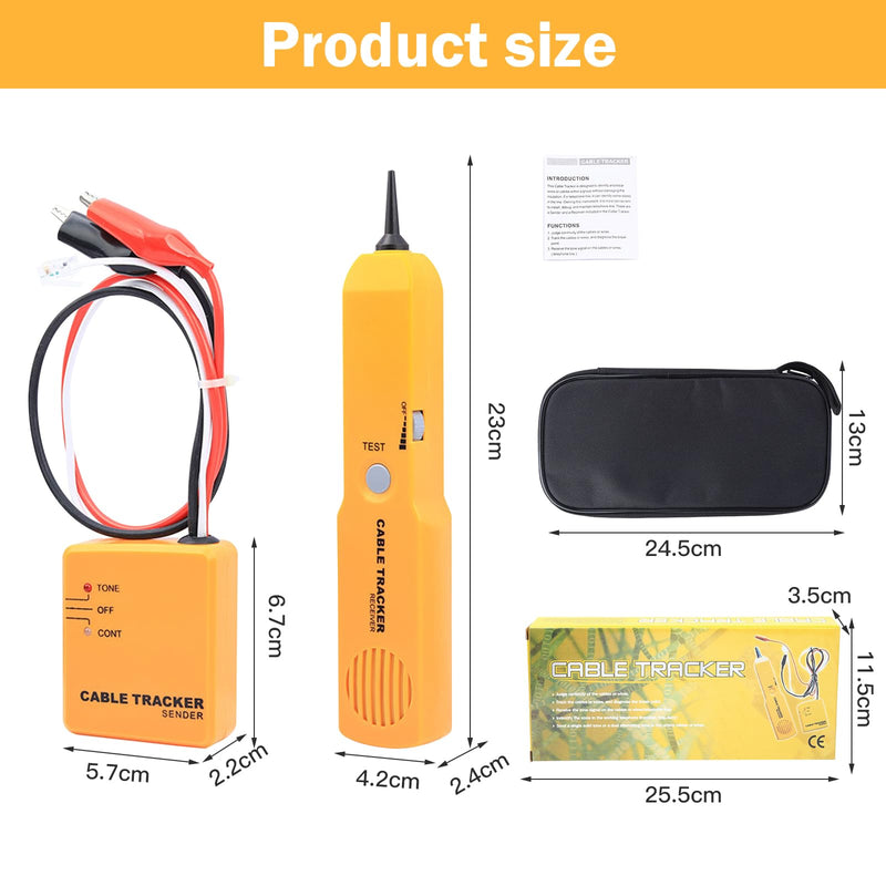 [Australia - AusPower] - Continuity Tester, Cable Detector and Tone Generator, Network Line Finder, Interference-free Multifunction Line Finder, Line Finder and Test of the Passage of Telephone Lines 