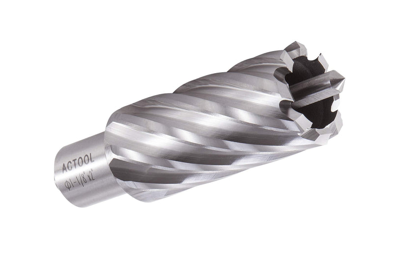 1-1/8" Diameter × 2" Depth of Cut HSS ANNULAR Cutter with 3/4'' Weldon Shank 1-1/8'' x 2''