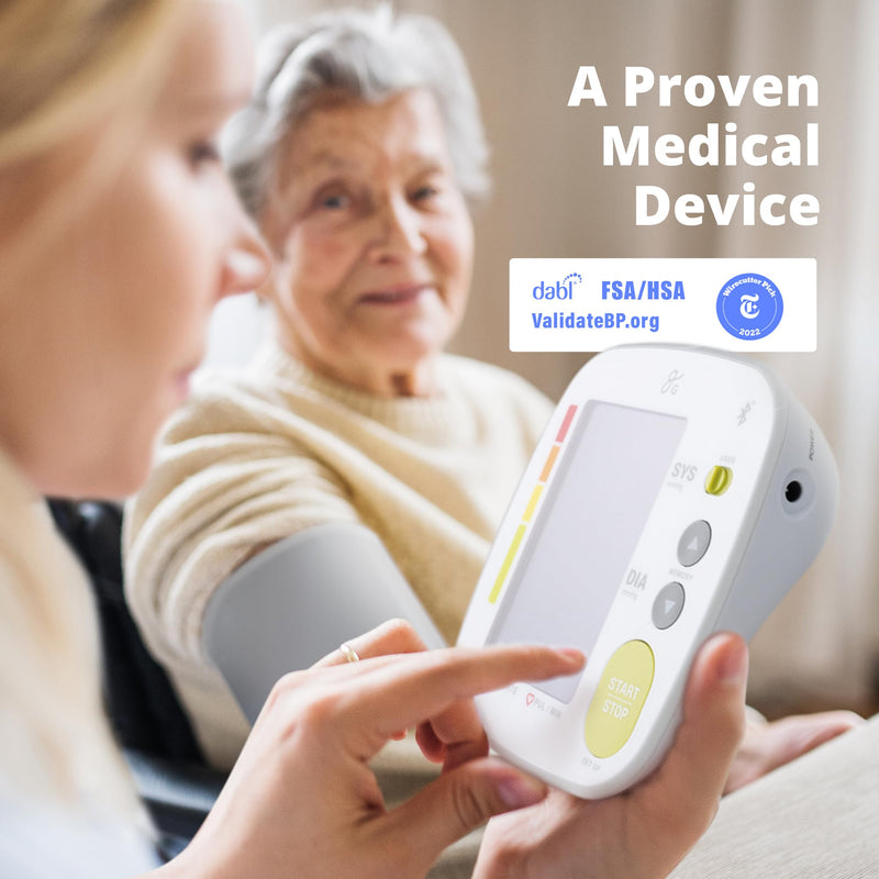 [Australia - AusPower] - Greater Goods Bluetooth Blood Pressure Monitor with Upper Arm Cuff, BP Meter with Large Display, Tubing and Device Bag Included 