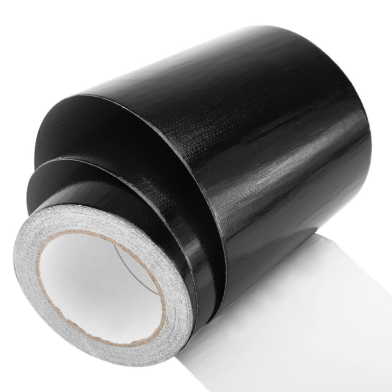 RealPlus 6" x 50' RV Underbelly Tape Waterproof Belly Tape with Permanent Sealing Adhesive for Camper Travel Trailer Mobile Home, Tear Repair Patch Black 6 Inch x 50 Feet