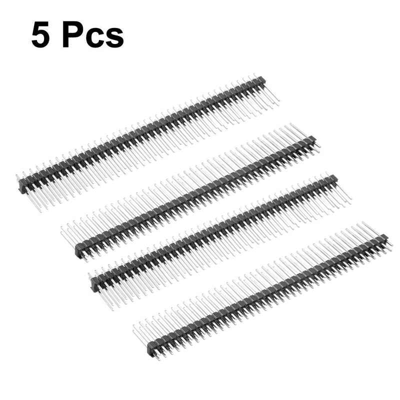 [Australia - AusPower] - uxcell 5Pcs 2.54mm Pitch 40-Pin 19mm Length Double Row Straight Connector Pin Header Strip for Prototype Shield 