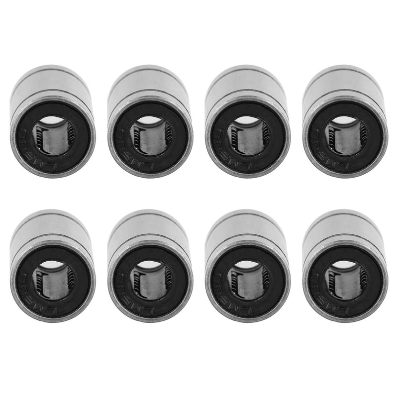 [Australia - AusPower] - 8PCS LM6UU Linear Ball Bearings, 3D Printer CNC Parts, 6mm Bore Dia 12mm OD Linear Bearings Set, Steel Bearing Bushing for CNC Machine Engraving Machine 