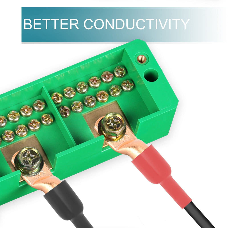 [Australia - AusPower] - 10PCS Battery Cable Ends, 8 Gauge Wire Connectors 5/16 Copper Wire Lugs, Bare Copper Eyelets with Heat Shrink Tubing by HOUSUN 8AWG*5/16" (M8) 10 