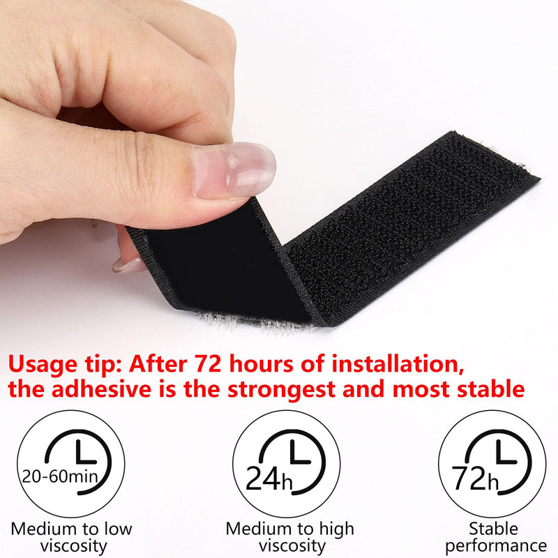 48 Sets Heavy Command Strips - 3.9in x 0.98in Black Command Strips，Heavy