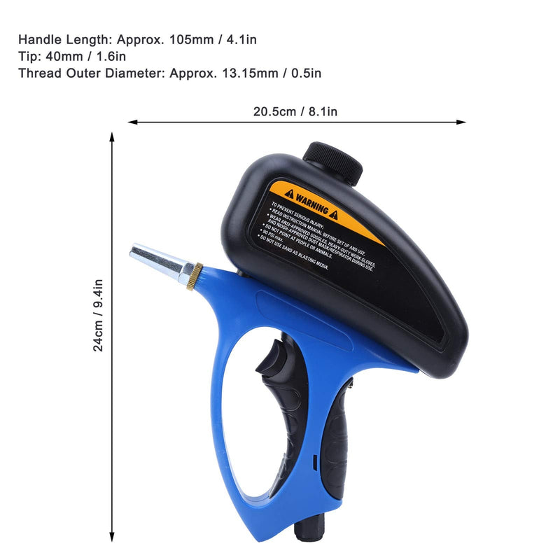[Australia - AusPower] - Sand Blaster, Professional Anti-Rust Sand Blasting Machine, Hand Gravity Feed, Media Jet Gun, Portable Sand Blaster, Small Nozzle, Pneumatic Sand Blaster, Grinding Air Sandblasting Gun 