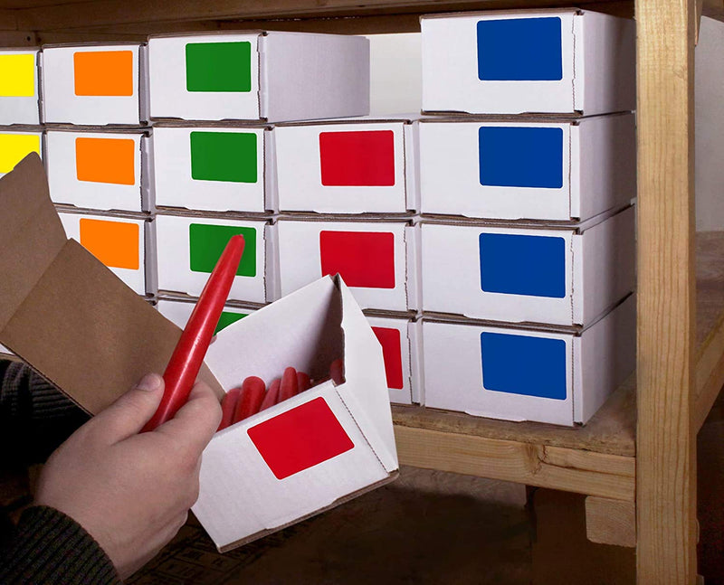 ChromaLabel 2 x 3 inch Permanent Rectangular Color Code Inventory Labels, 50 Stickers per Pack, Orange