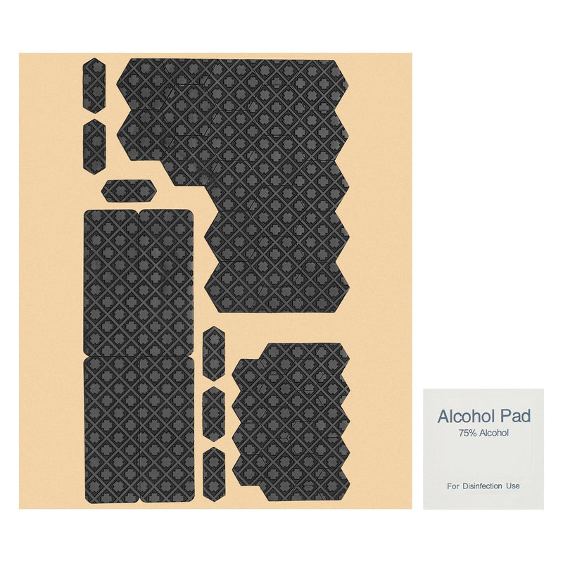 PATIKIL 1 Set Plum Blossom Pattern Phone Grip Tape, Universal Mouse Grip Strips Adhesive, Pre-Cut Strips Pre-Laminated Sweat Absorbing Adhesive Patches for Cellphone Laptop Mouse,Black Black