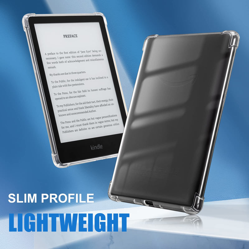 [Australia - AusPower] - CoBak Clear Case for All-New Kindle Paperwhite 11th Gen 2021 & Signature Edition(6.8") - Lightweight, Scratch-Proof Silicone Back Cover, Clear ****Clear- Do NOT Fit Kindle 6" 2022 Release ! 
