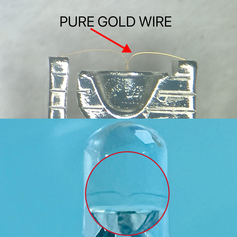 [Australia - AusPower] - 5mm Yellow LED Diode Lights 100pcs DC 2V 20mA Round Clear Lens Electronics Components Light Emitting Diodes LED Light Bulbs 