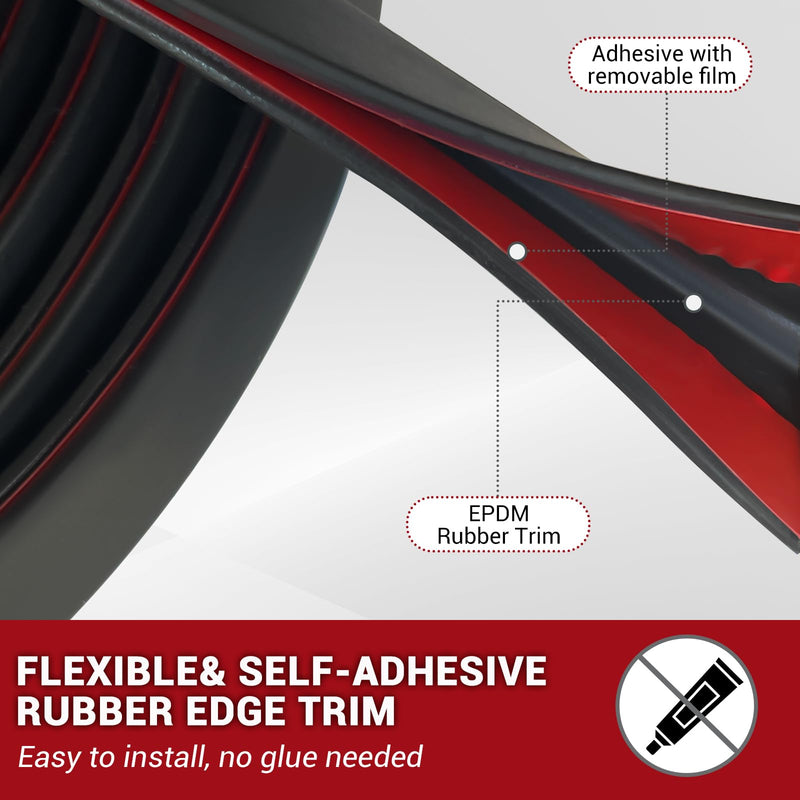 [Australia - AusPower] - Rubber Edge Trim, 1/16" Self Adhesive Flexible U Channel Edge Protecter for Sheet Metal, Car Doors, U Shaped Sharp Edge Protecter, Fit for 1-3/32" Width Edge, Black Color, 10Ft, EPDM Material Fit 1/16" - L10' 