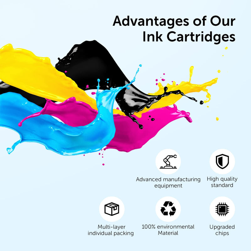 [Australia - AusPower] - 952xl Latest Upgrade Compatible Ink Cartridges Combo Pack Replacement for HP 952 XL Use with Officejet Pro 7740 8210 8710 8720 8740 8715 7720 8725 8730 (4 Packs), Black, Cyan, Yellow, Magenta 952-1T 