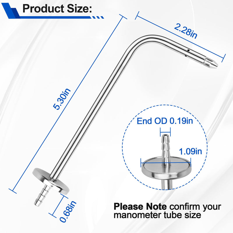 [Australia - AusPower] - Static Pressure Probes for Fieldpiece Manometers, HVAC Manometer Static Pressure Probes wtih Probes Tube Compatible with Many Dual Port Manometer - HVAC Pitot Tube 4/25 ID 40.55 Inch Long 