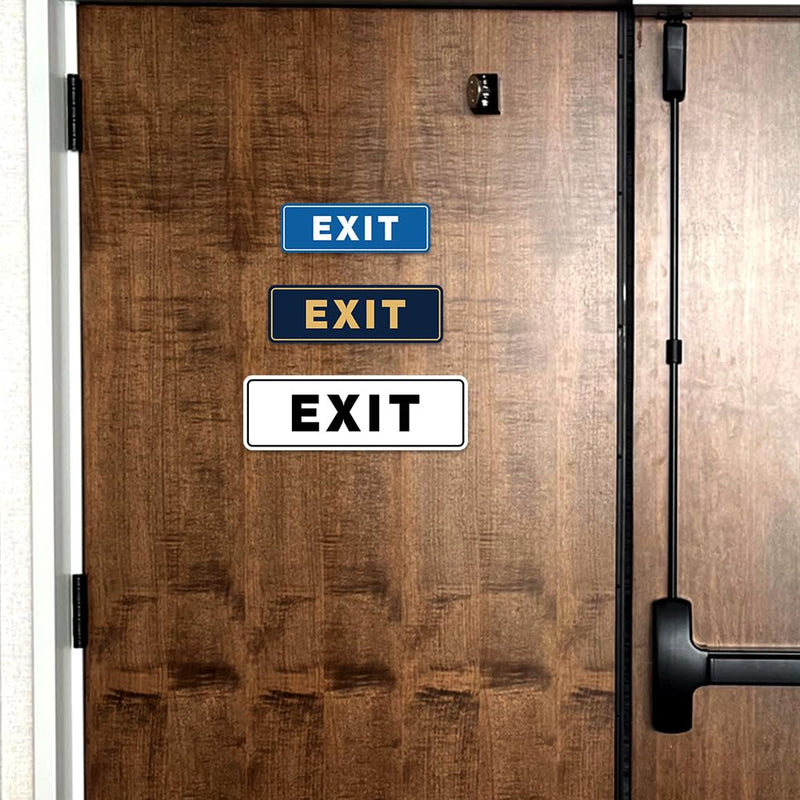 [Australia - AusPower] - Standard Exit Wall or Door Sign | Durable Plastic and Easy Installation | Double-Sided Foam Adhesive Tape -Red - Small (1 Pack) 2 x 6" - Small (1 Pack) Red 