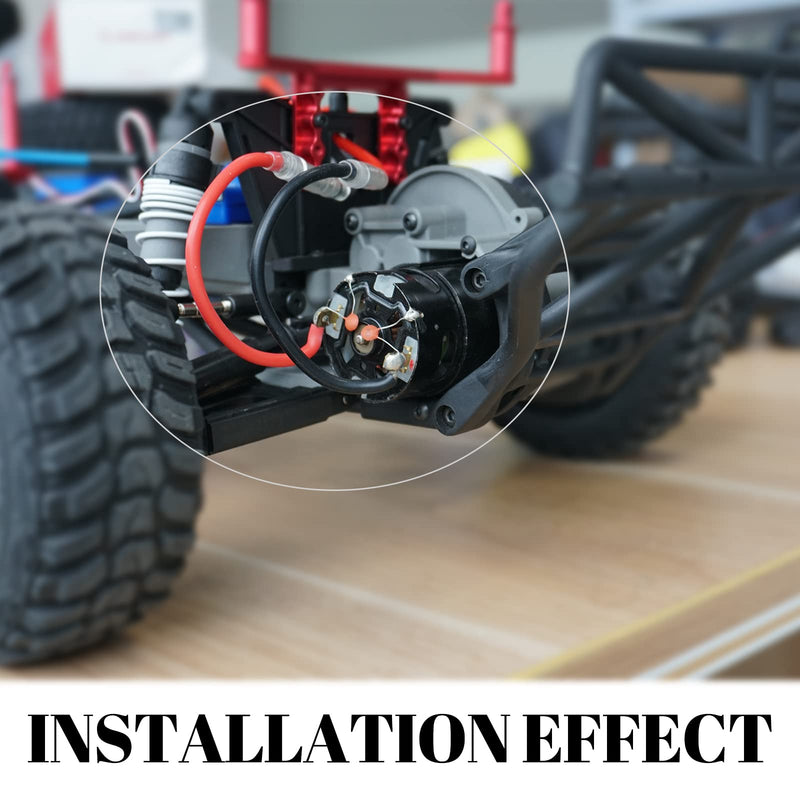 OGRC 550 12T Brushed Motor 80A ESC Set with T-XT60 Converter Adaptor for 1/10 RC Truck Car Traxxas Slash 2WD 4×4 Arrma Granite Senton Typhon 4×4 Redcat Axial HPI (T Plug)