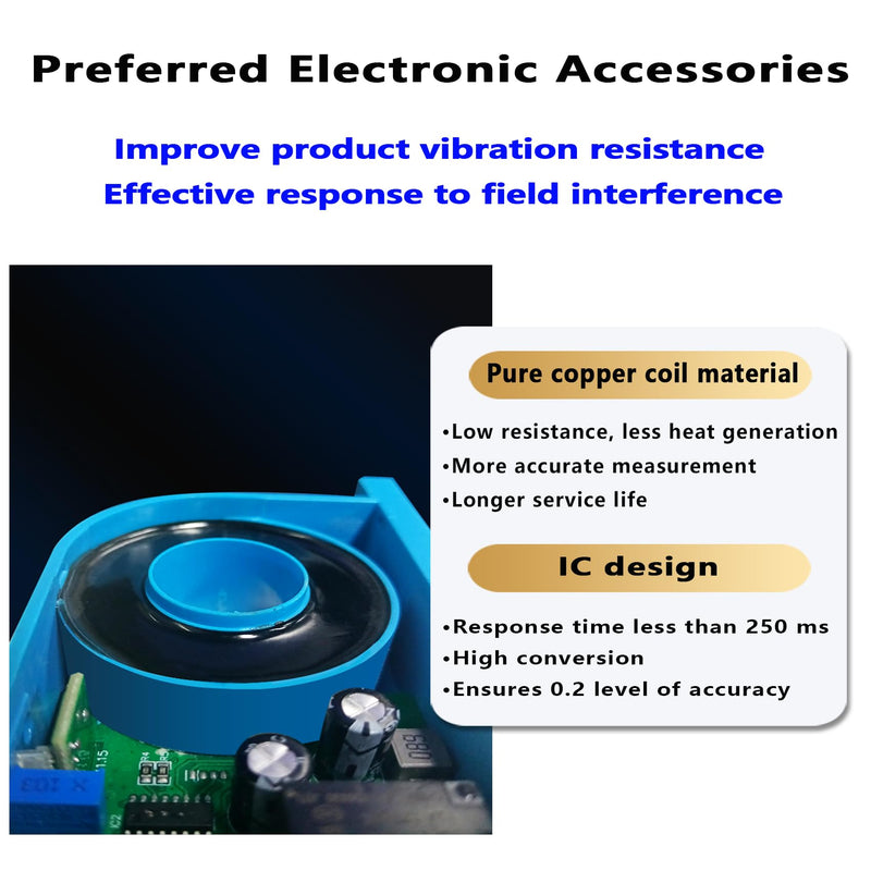[Australia - AusPower] - AC Current Transmitter,Hall DC Sensor,Output to PLC or Instrument,High Precision Perforated Sensing Current 0-10V-420mA 0-10A/4-20mA 