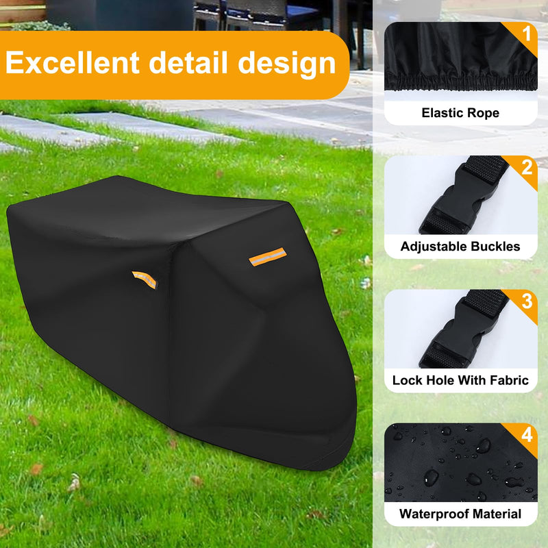 [Australia - AusPower] - Adult Tricycle Cover Electric Tricycle Covers, Strong UV Protection & Windproof, Waterproof, Heavy Duty Oxford Cloth Tricycle Cover, Black 