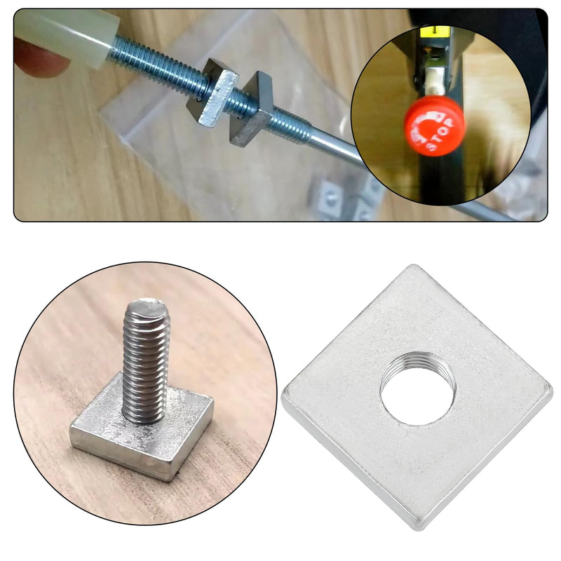 [Australia - AusPower] - SING F LTD 20Pcs M8 Square Nuts Galvanized Steel T-Slot Nut 20x20x6 mm Suitable for Furniture Equipment Construction Electrical Appliances Industrial Machinery 