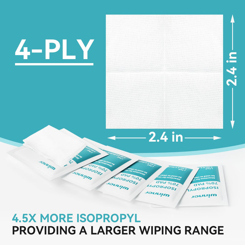 [Australia - AusPower] - Winner Isopropyl Alcohol 70% Pad, 200 Count Individually Wrapped 200 Count (Pack of 1) 