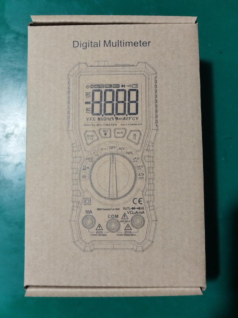 [Australia - AusPower] - Digital Multimeter, Portable Multimeter Tester, 2000-Count Voltmeter/Ohmmeter with Auto-Range Function; Accurate Measurement of Voltage, Current, Resistance, Diodes, Continuity, Capacitance [ FY77 ] 