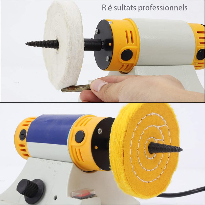 ANBOO 5 Polishing Discs with 2 Sets Polishing Wheel Polishing Pad Polishing Pad with 6mm Drill Chuck for Metal Wood Stone