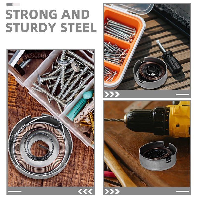 [Australia - AusPower] - ARTIBETTER 1 Set Clockwork Return Spring Quill Feed Spring Assembly Drill Press Quill Return Spring Coil Spring Assembly Drill Press Quill Feed Spring Quill Spring Assembly Silver Steel 
