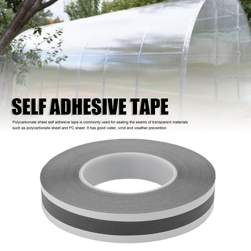 Pssopp Polycarbonate Panel Mounting Tape Non Woven Fabric 0.4mm Thick for Sealing Seams Dustproof Waterproof, 48 Month UV Resistance for DIY Installers Outdoor Panel Bonding