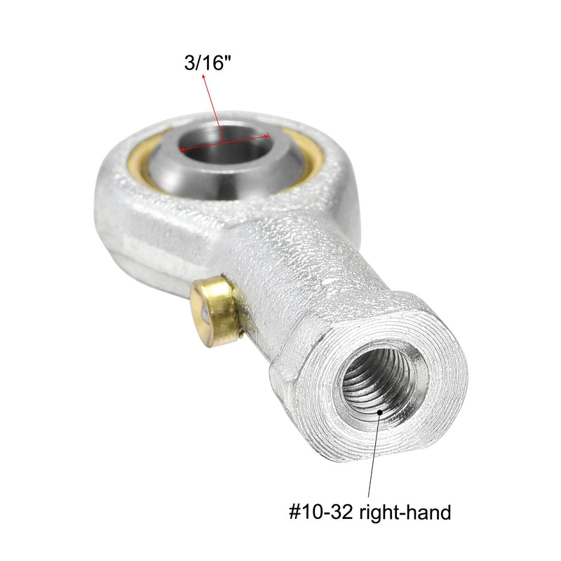 [Australia - AusPower] - uxcell PHSB3 Rod End Bearings 3/16-inch Bore Pre-lubricated Bearings #10-32 Female Thread Right Hand 2pcs 3/16" 