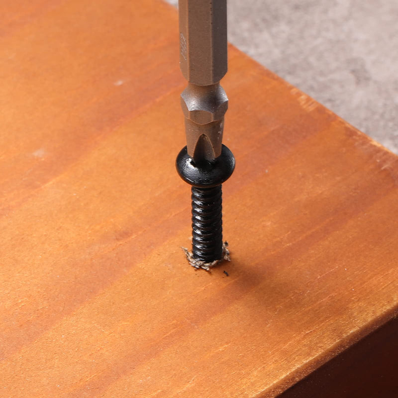 [Australia - AusPower] - #8 x 1-1/2" Wood Screw 100Pcs 18-8 (304) Stainless Steel Pan Head Fast Self Tapping Drywall Screws Black Oxide by SG TZH #8 x 1-1/2" 