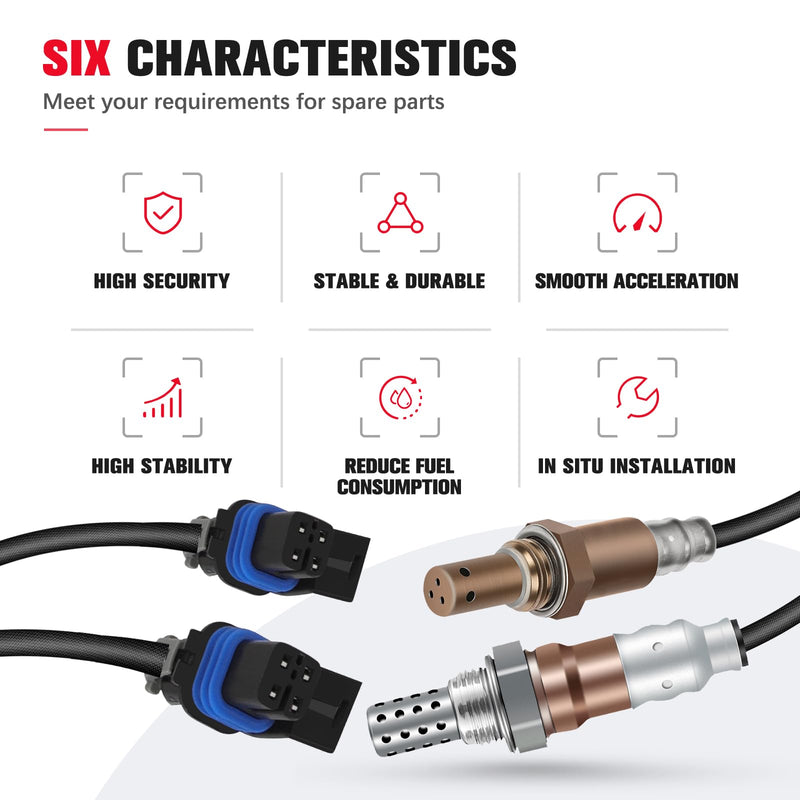 [Australia - AusPower] - O2 Oxygen Sensor Upstream Downstream Compatible with for Chevy Camaro 1998-2002, for Pontiac Firebird 1998-2002 AFS123 234-4087 234-4818 
