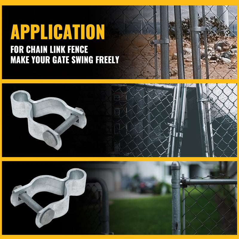 VIVIDA 1-5/8" Chain Link Female Gate Hinge, Metal Gate Hinge for 1-5/8" OD Post/Pipe, Chain Link Fence Hardware, Galvanized Steel, 4 PCS 1-5/8" (4 PCS)