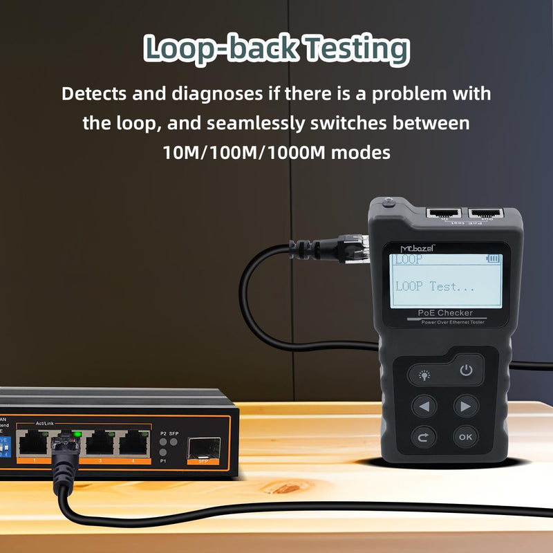 [Australia - AusPower] - Mcbazel Network Cable Tester, Ethernet Cable POE Tester for CAT5e/CAT6/CAT6a,for Tracker Underground Line Finder for Home Repair 