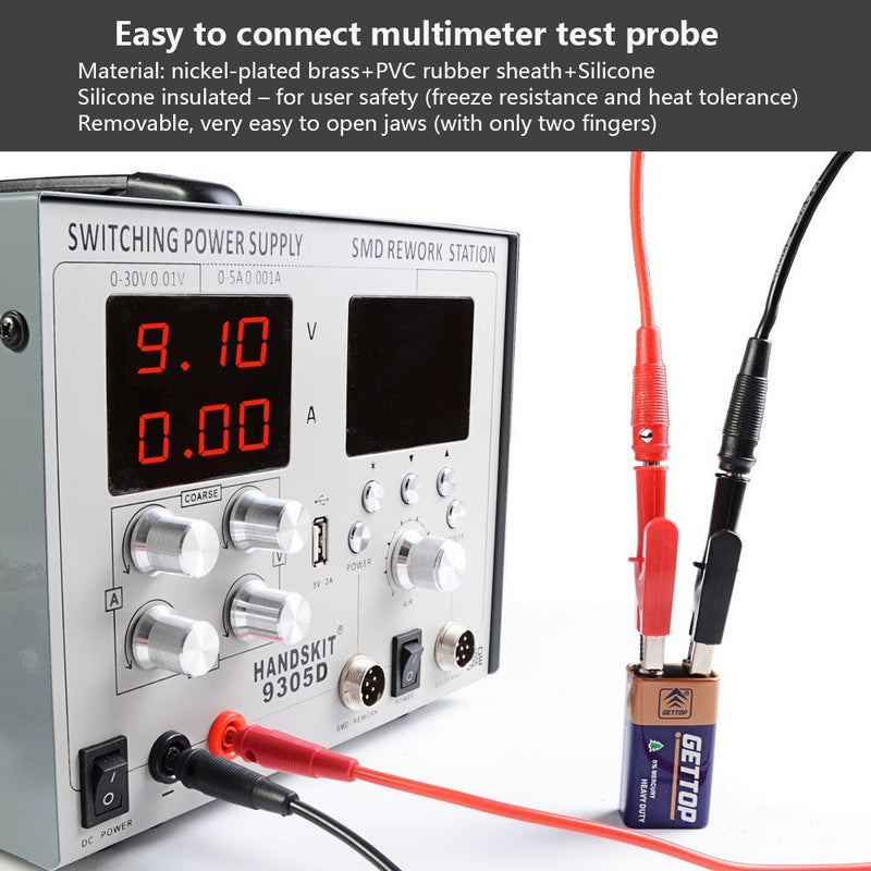 [Australia - AusPower] - Whole Set Multimeter Test Lead Kits Set Essential Automotive Electronic Connectors Cables Hand Tool Battery Tester & Auto Diagnostic Tools 