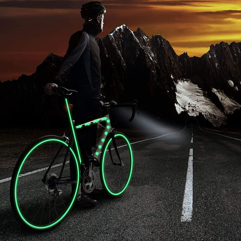 LLPT Glow in The Dark Tape 1” x 33 Ft Self Adhesive Neon Luminous Tape Rechargeable Brightness Fluorescent Sticker Tape for Sport Gears Night Part DIY Craft Color Green (GD133G) 1" x 33 Feet