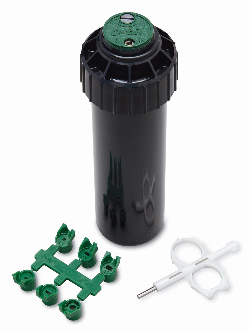 [Australia - AusPower] - Orbit 55469 – Sprinkler Saturn III Medium Scope, pre-Installed with Nozzle, 5.50 x 11 x 17 cm, Black/Green 