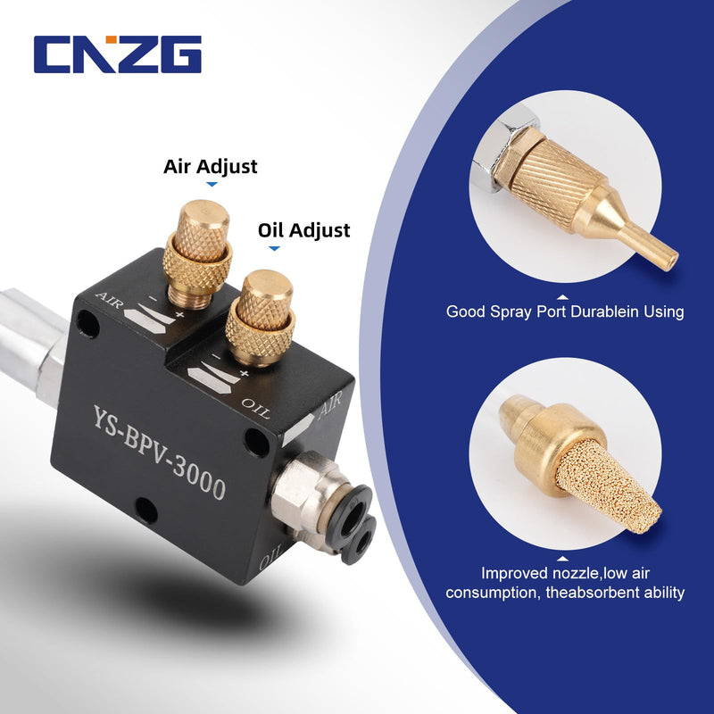 1/4" CNC Coolant Mister for Milling Machine Mist Spray System | Lathe Lubrication Spray Coolant System Nozzle, Magnetic Mill Mister, Mist Spray, Air Cooling Kit Cnc For Mill Metal Lathe Metal Cooling