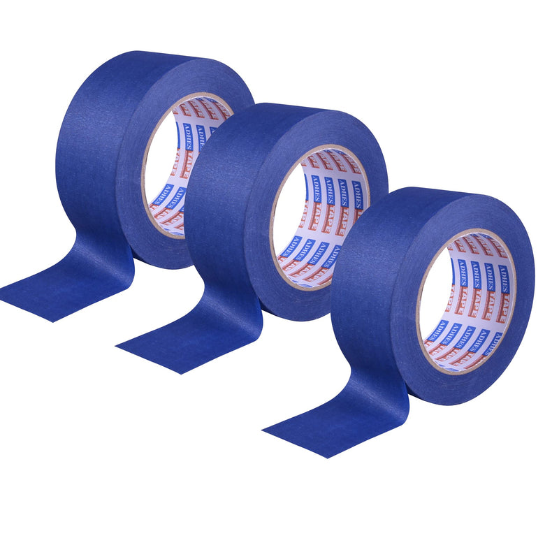 ADHES Blue Painters Tape,Blue Tape,Masking Tape for Painting,Paint Tape,Anti uv,no Residue Outdoor 1.88 inch x 60 Yard 48mm x 55m 3