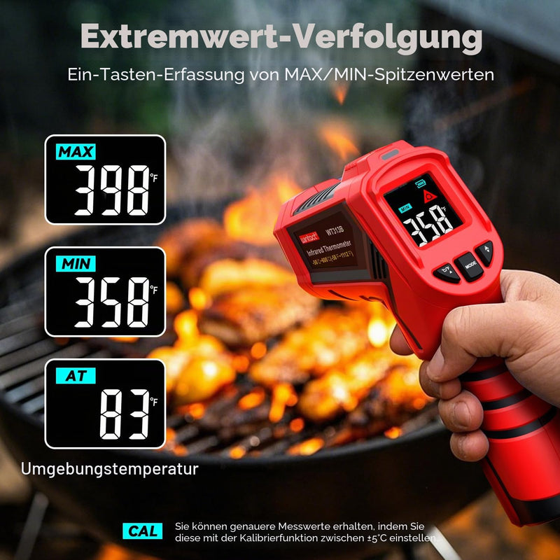 Wintact Infrared Thermometer Digital Laser, -50 °C to 600 °C, Infrared Temperature Meter for Kitchen, Cooking, Food, Pizza Oven, Griddle
