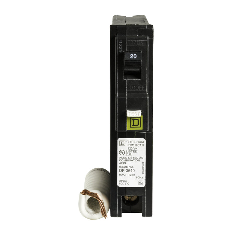 [Australia - AusPower] - Square D by Schneider Electric HOM120CAFIC Homeline 20 Amp Single-Pole CAFCI Circuit Breaker 