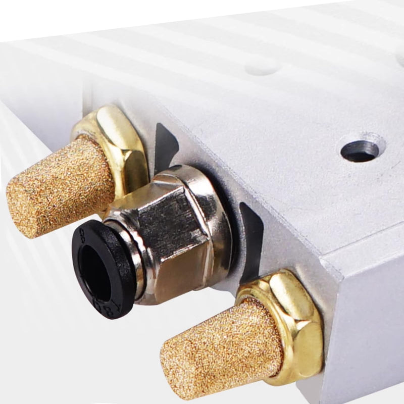 [Australia - AusPower] - 2pcs Pneumatic Brass Exhaust Muffler Filter, 1/2" NPT Male Thread Hex Sintered Silencer Air Line Fitting 1/2"Male 
