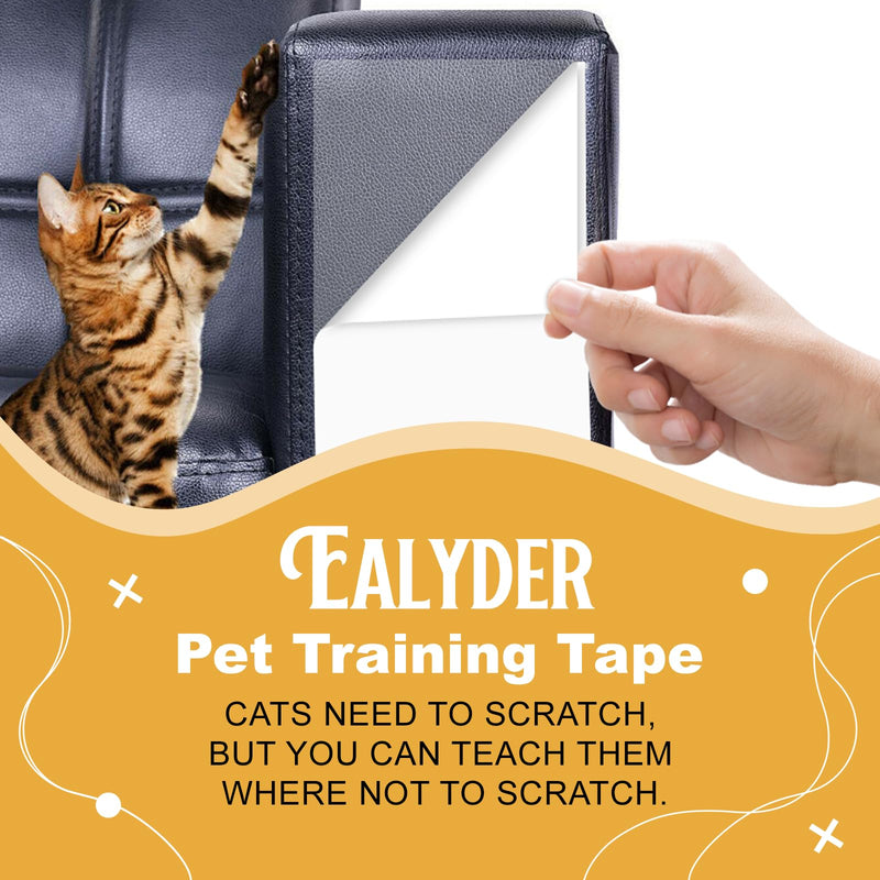 Anti Cat Scratch Tape 4 Inches x 30 Yards Pet Training Tape, Transparent Furniture Protector, Double Sided Cat & Dog Scratch Deterrent for Couch, Doors and Walls