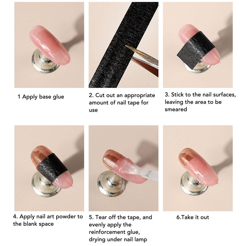 10 Rolls Nail Art Adhesive Tape UV Protection Nail Tape Manicure Protective Tanning Prevention Tape Roll, 2000 x 1cm