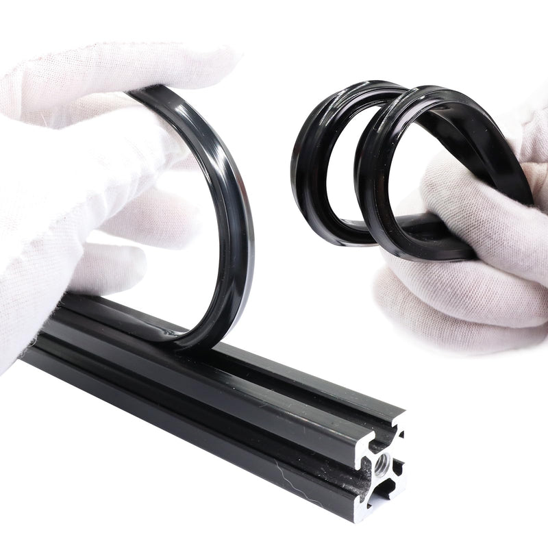 6 Meters 2020 Series 1010 Series Aluminum Extrusion Slot Cover 6mm Extruded Profile Flat Seal for Slot Seal Strip 20mm x 20mm 10 Series Aluminum Extrusion Rail-Black 6MM Slot Black 1