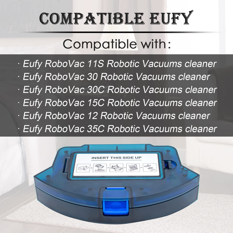 Garbage fighter Dust Bin Box for Eufy RoboVac 11S, 30, 30C, 12, 15C, 35C, G30 Robot Vacuum Cleaner Part Accessories - High-Capacity Replacement Dustbin for Improved Robot Vacuum Performance