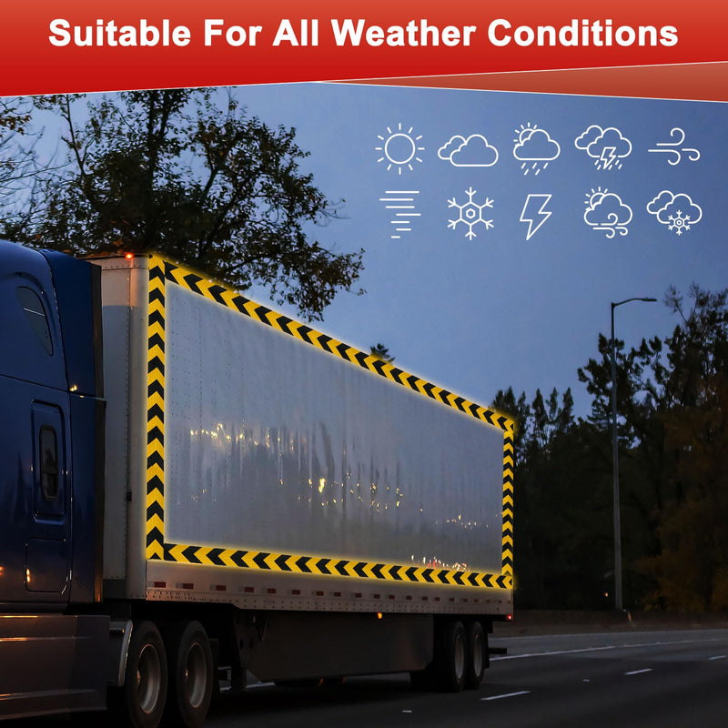 M METERXITY Reflective Tape, 4 Inch x 10 Feet Shining Star Dark Yellow & Black Waterproof High Visibility Self-Adhesive Tape for Trailers/Trucks/Apparel, Outdoor Warning Signs